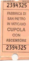 Билет на купол Собора Св. Петра в Риме